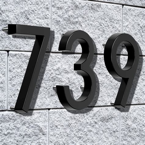 metal house numbers 6-inch|6 inch floating house numbers.